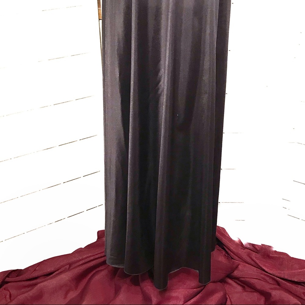 Rare Vintage Black Lace Long Negligée ILGWU USA Lily of France - Picture 10 of 16